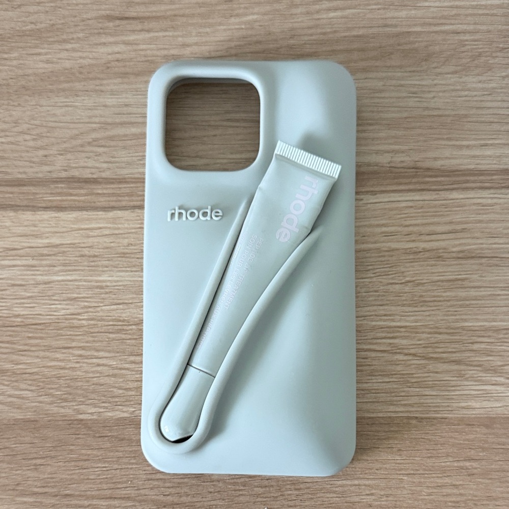 RHODE Light Gray Phone Case with Balm Slot